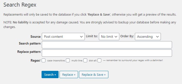 Search-Regexの使用画面
