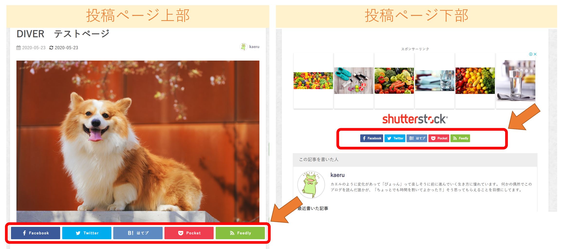 DIVER-SNSシェアボタン
