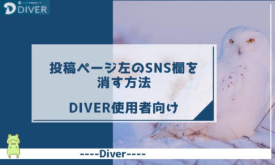 【Diver】投稿ページ左のSNS(ツイッターなど)欄を消す方法|シンプルに見やすく