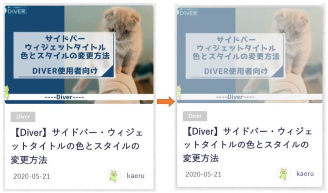 サムネイルのアニメーション設定
