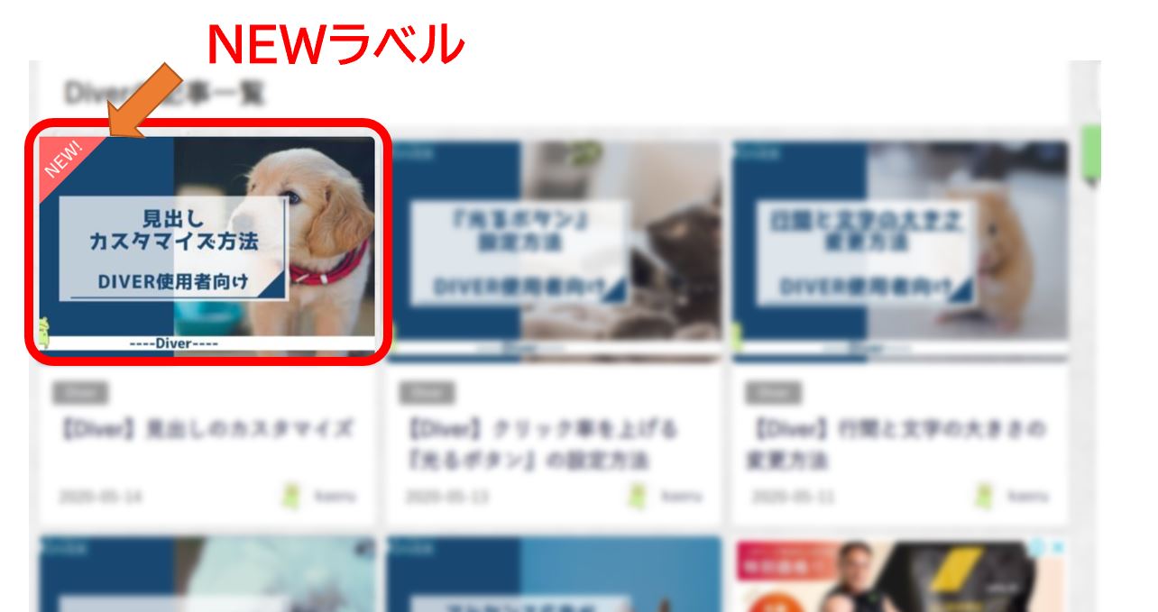 Diver-NEWラベル