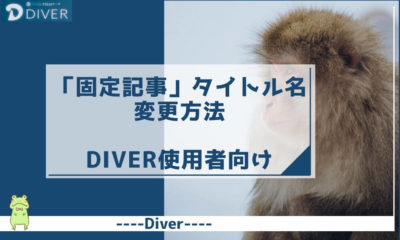 【Diver】「固定記事」のタイトル名を変更する方法